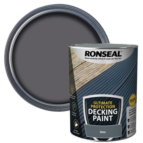 Ronseal 39160 Ultimate Protection Decking Paint Slate 5 litre RSLDPSL5L