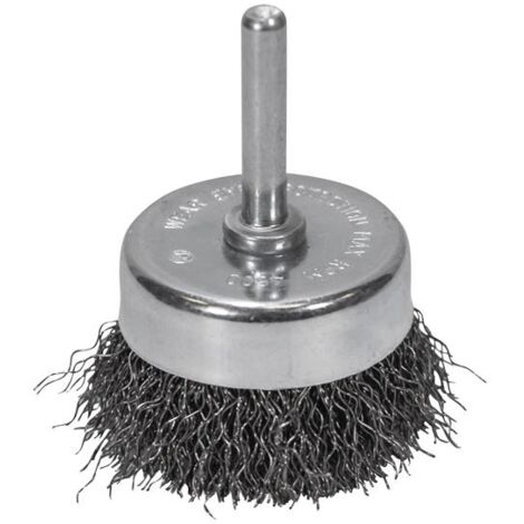 Faithfull 3105006130 Wire Cup Brush 50mm x 6mm Shank, 0.30mm Wire FAIWBS50