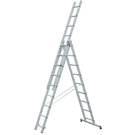 Zarges 48982 Light Trade Combination Ladder 3-Part 3 x 9 Rungs ZAR48982
