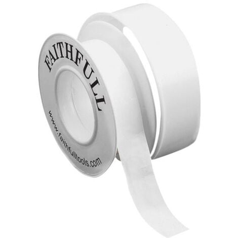 Faithfull 08001212ST10TB P.T.F.E Tape 12mm x 12m White (Pack 10) FAITAPEPTF10