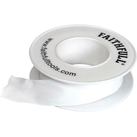 Faithfull 08001212ST10TB P.T.F.E Tape 12mm x 12m White (Pack 10) FAITAPEPTF10