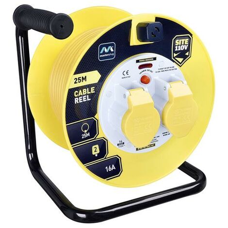 Masterplug Cable Reel 110V 16A Thermal Cut-Out 25m MSTLVCT25162