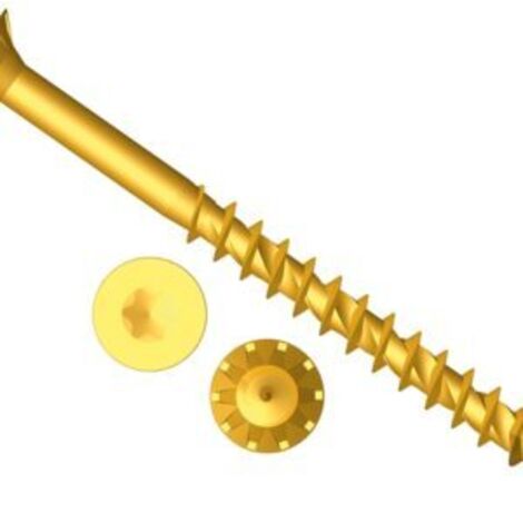 ForgeFix FFT4560Y ForgeFast TORX Compatible Elite Performance Wood Screw ZY 4.5 x 60mm Box 100 FORFFT4560Y