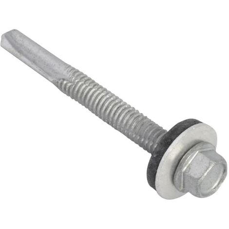 ForgeFix TechFast Hex Head Roofing Screw Self-Drill Heavy Section 5.5 x 51mm Pack 100 FORTFHH5551 (1/4)