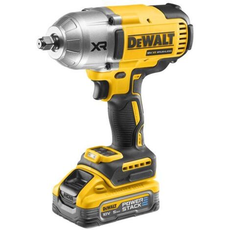 Dewalt 18v DCF900H2T XR High Torque Impact Wrench 1/2"" - 2x 5ah Powerstack
