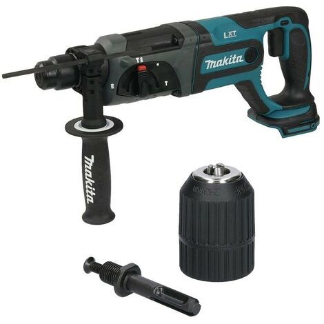 Makita DHR241Z 18V LXT SDS 3 Mode SDS+ Rotary Hammer Drill + Keyless Chuck
