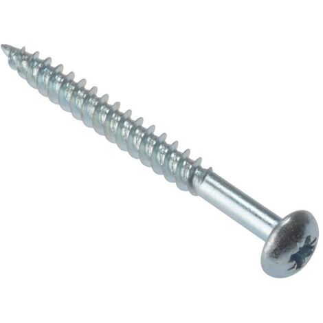 ForgeFix RH110ZP General Purpose Pozi Compatible Screw Round Head TT ZP 1in x 10 Box 200 FORRH110ZP