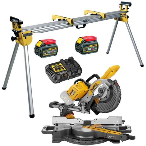 Dewalt DCS727T2 XR 2 X 54v Flexvolt Cordless 250mm Mitre Saw + DE7023 Leg Stand