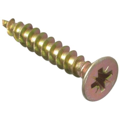 ForgeFix MPS520Y Multi-Purpose Pozi Compatible Screw CSK ST ZYP 5.0 x 20mm Box 200 FORMPS520Y