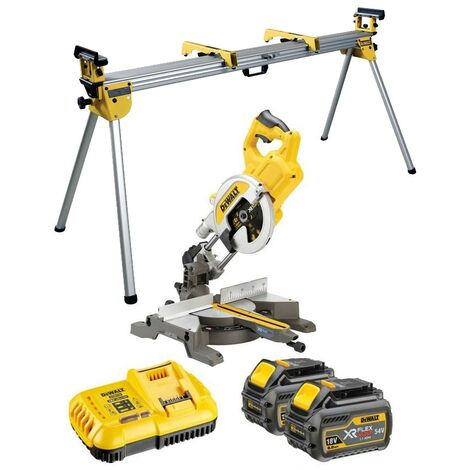 Dewalt DCS777T2 XR 54v Flexvolt Cordless 216mm Mitre Saw 2 x 6.0ah Batts + Stand (1/5)