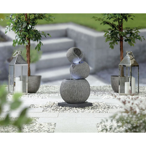 Easy Fountain Illusion Falls LED Garden Water Feature Stone Effect Modern