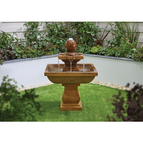 Easy Fountain Impressions Odyssey Tiered Garden Water Feature Stone Effect