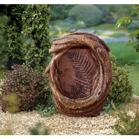 Easy Fountain Forest Fern LED Natural Garden Water Feature Wood Stone Effect