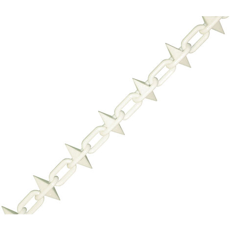 Faithfull Plastic Chain 6mm x 12.5m White Spiked FAICHPLWS612