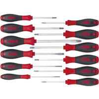 Wiha screwdriver set SoftFinish® (41002), 12 pcs., screwdriver set for everyday use, craftspeople and industry, fastening tool for dry applications, slotted/ Phillips/ Pozidriv/ TORX®