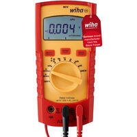 Wiha Digital multimeter up to 1,000 V AC, CAT IV, incl. 2x AAA batteries I with True RMS Function I LCD display (45215)