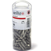 Wiha Bit set Standard 25 mm Pozidriv (PZ2), 100-pcs. in bulk pack, 1/4" (40462)