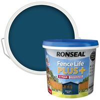 Ronseal 38640 Fence Life Plus+ Midnight Blue 5 litre RSLFLPPMB5L