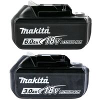 Genuine Makita 18V Batteries - 1x 6.0Ah BL1860 1x 3.0Ah BL1830 LXT Star Battery