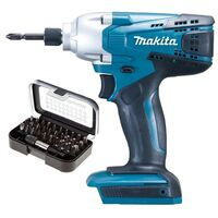 Makita TD127D 18v Lithium Ion G-Series Cordless Impact Driver + 30pc Drill Set