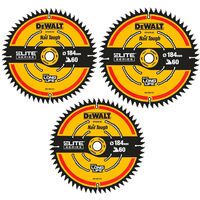 3 x Dewalt DT1670 ELITE EXTREME Cordless Mitre Saw Blade DCS365 184mm 60 Tooth