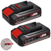 Einhell 2x 2.5Ah 18V Battery Power X-Change PXC Rechargeable Dust Resistant LED