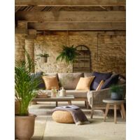 Garden Trading Lynton Corner Sofa Seat Coffee Table Set Wooden Indoor Outdoor