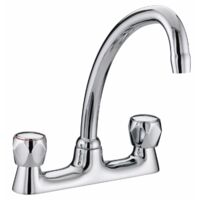 Bristan VAC BDSM C MT Club Budget Deck Sink Mixer Chrome Metal Head Kitchen Tap