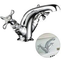 Mira Showers Victorian Virtue Monobloc Basin Tap Traditional Chrome Crosshead