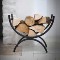 Garden Trading Classic Log Wood Holder Log Store Storage Small Metal Iron
