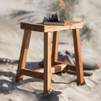 Garden Trading St Mawes Wooden Stool Seat Chair Outdoor Indoor