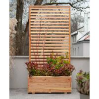 Jagram Wooden Garden Raised Bed Planter & Trellis Venetian Larch 180x90x43cm