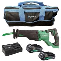 Hikoki CR18DBLJ4Z Brushless Recip Saw + X2 2AH Battery + Charger + 21"" Bag