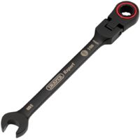 Draper 8MM FLEX HEAD RATCHET SPANNER 03914 HI-TORQ® Metric Flexible Head Ratchet Combination Spanners, Black