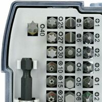 Slordig Wrijven Kinderachtig Bosch 2607017319 32 Piece Screwdriver Drill Bit Set Colour Coded Magnetic  Holder