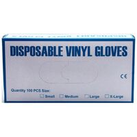 100 Medical Grade Disposable Vinyl PVC Gloves Pre Powdered Latex Free SMALL FIT