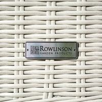 Rowlinson Prestbury 6 Seater Rattan Round Dining Table Chair Set Garden Grey