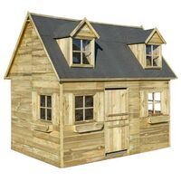 Rowlinson Country Cottage Childrens Wooden Garden Play House Cabin 2 Floors