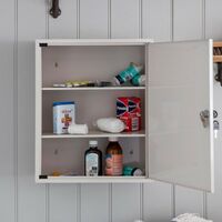 Garden Trading Lockable Steel Medicine First Aid Cabinet Bathroom Wall Cabinet