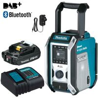 Makita DMR115 Digital DAB Site Radio DAB+ + Bluetooth Charger + 18v 2ah Battery