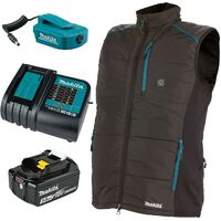 Makita DCV202ZL LXT 18v Cordless Heated Vest Gilet Black Large