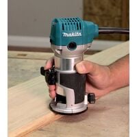Makita RT0700CX4 240V 1/4" Router Laminate Trimmer with Guide and Bevel Base