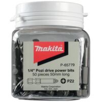 Makita P-65779 x 50 Pozi 2 Pozidrive PZ2 Power Screwdriver Bits 50mm In Tub