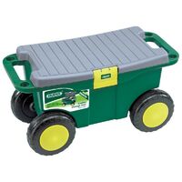 Draper 60852 Gardeners Wheeled Tool Cart Box & Seat Garden Storage Kneeler