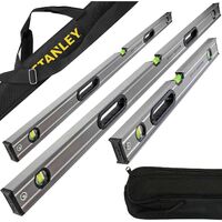 Stanley Fatmax Pro Box Beam Pro Spirit Level Set 600mm, 1200mm and 1800mm + Bag