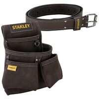 Stanley STA180116 STA180119 Leather Belt + Leather Double Nail Screw Tool Pouch