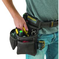 Stanley STA180116 STA180119 Leather Belt + Leather Double Nail Screw Tool Pouch