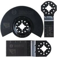 Bosch 2608662343 3 Piece Starlock Multi Tool Blade Set Wood Metal HCS