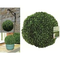 Smart Garden Boxwood Artificial 40cm Garden Topiary Leaf Ball & Chain Hanging