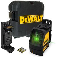 Dewalt DW088CG Green Cross Line Laser Level + Tripod + Bag + Detector DE0892G
